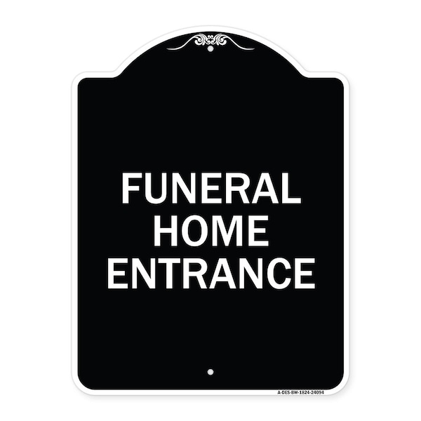 Signmission Entrance Funeral Home Entrance Heavy-Gauge Aluminum Architectural Sign, 24" H, BW-1824-24094 A-DES-BW-1824-24094 - main